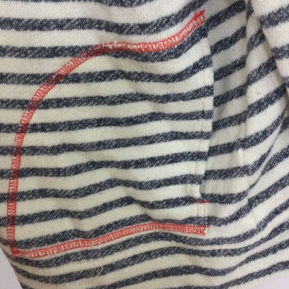 Evy's Tree Womens Ashley Striped Button Up Hooded Jacket Gray/White Size Large - Picture 4 of 10